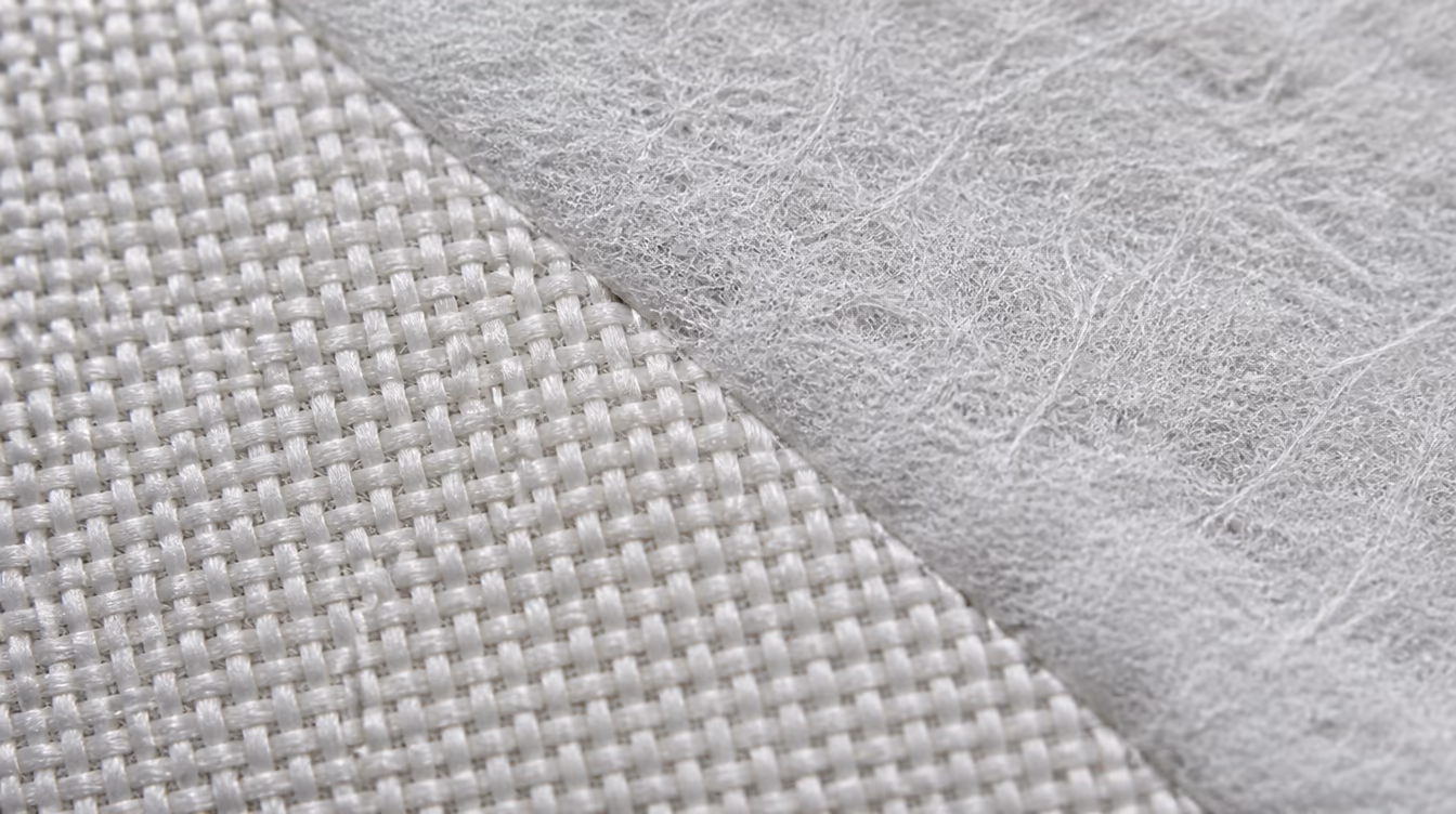 Solda dokunmuş pamuk, sağda preslenmiş nonwoven: nonwoven bir kumaş türü değil, bir üretim yöntemidir.